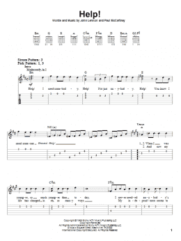 page one of Help! (Easy Guitar Tab)