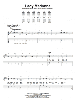 page one of Lady Madonna (Easy Guitar Tab)