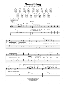 page one of Something (Easy Guitar Tab)