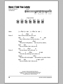 page one of Have I Told You Lately (Guitar Chords/Lyrics)