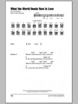 page one of What The World Needs Now Is Love (Guitar Chords/Lyrics)