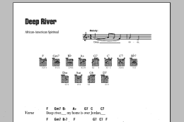 page one of Deep River (Guitar Chords/Lyrics)