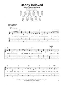 page one of Dearly Beloved (Easy Guitar Tab)