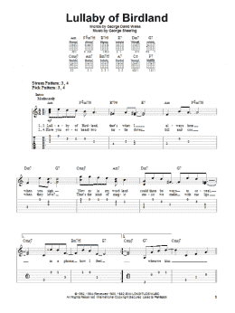page one of Lullaby Of Birdland (Easy Guitar Tab)