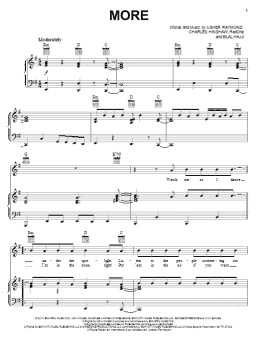 page one of More (Piano, Vocal & Guitar Chords (Right-Hand Melody))