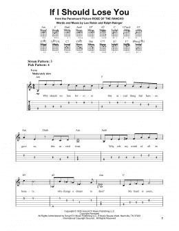 page one of If I Should Lose You (Easy Guitar Tab)