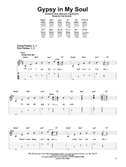 page one of Gypsy In My Soul (Easy Guitar Tab)