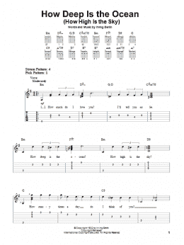 page one of How Deep Is The Ocean (How High Is The Sky) (Easy Guitar Tab)
