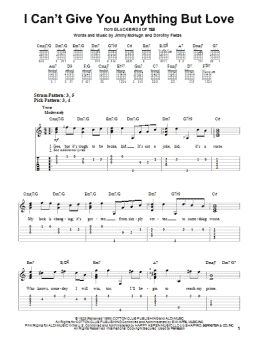 page one of I Can't Give You Anything But Love (Easy Guitar Tab)