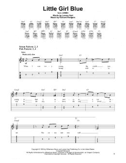 page one of Little Girl Blue (Easy Guitar Tab)