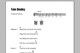page one of Tom Dooley (Guitar Chords/Lyrics)