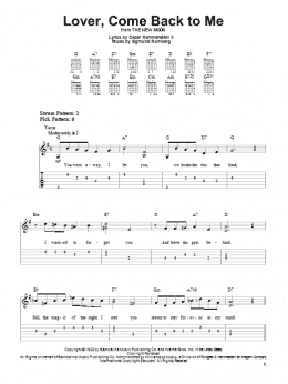page one of Lover, Come Back To Me (Easy Guitar Tab)
