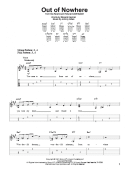 page one of Out Of Nowhere (Easy Guitar Tab)