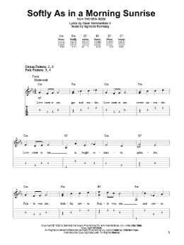 page one of Softly As In A Morning Sunrise (Easy Guitar Tab)