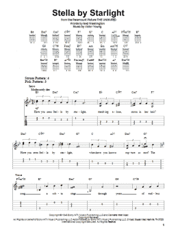 page one of Stella By Starlight (Easy Guitar Tab)