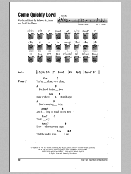 page one of Come Quickly Lord (Guitar Chords/Lyrics)