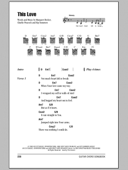 page one of This Love (Guitar Chords/Lyrics)