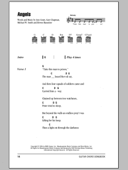 page one of Angels (Guitar Chords/Lyrics)
