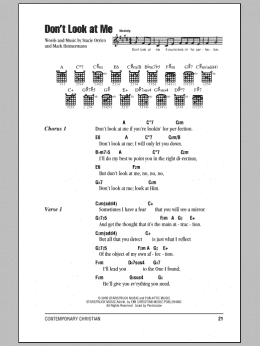 page one of Don't Look At Me (Guitar Chords/Lyrics)