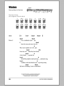 page one of Wisdom (Guitar Chords/Lyrics)