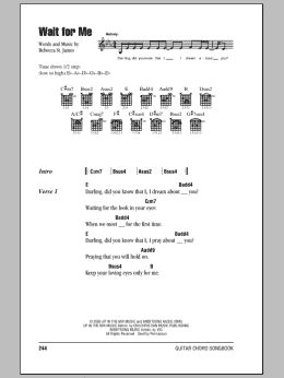 page one of Wait For Me (Guitar Chords/Lyrics)
