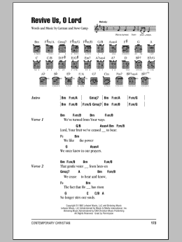page one of Revive Us, O Lord (Guitar Chords/Lyrics)