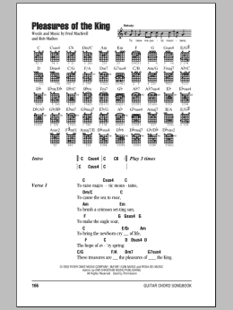 page one of Pleasures Of The King (Guitar Chords/Lyrics)