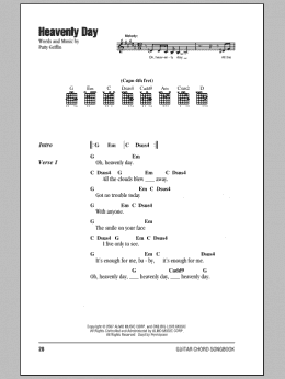 page one of Heavenly Day (Guitar Chords/Lyrics)