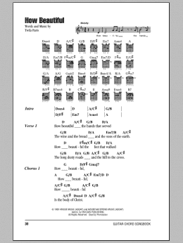 page one of How Beautiful (Guitar Chords/Lyrics)