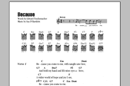 page one of Because (Guitar Chords/Lyrics)