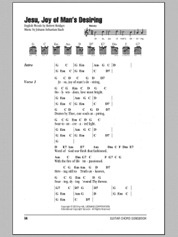 page one of Jesu, Joy Of Man's Desiring (Guitar Chords/Lyrics)