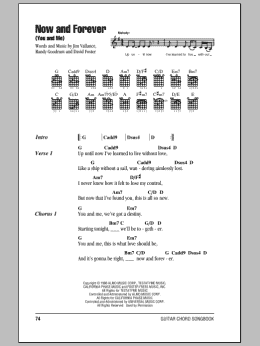 page one of Now And Forever (You And Me) (Guitar Chords/Lyrics)