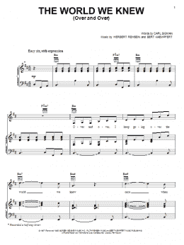 page one of World We Knew (Over And Over) (Piano, Vocal & Guitar Chords (Right-Hand Melody))