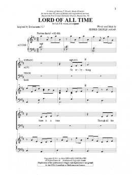 page one of Lord Of All Time (SATB Choir)