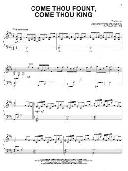 page one of Come Thou Fount, Come Thou King (Piano Solo)