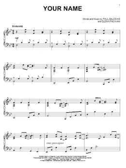 page one of Your Name (Piano Solo)