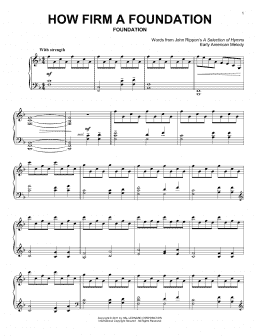 page one of How Firm a Foundation (Piano Solo)