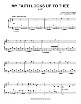 page one of My Faith Looks Up To Thee (Piano Solo)