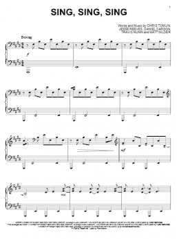 page one of Sing, Sing, Sing (Piano Solo)