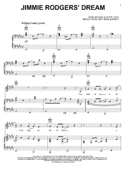 page one of Jimmie Rodgers' Dream (Piano, Vocal & Guitar Chords (Right-Hand Melody))