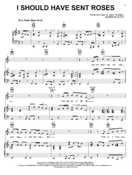 page one of I Should Have Sent Roses (Piano, Vocal & Guitar Chords (Right-Hand Melody))