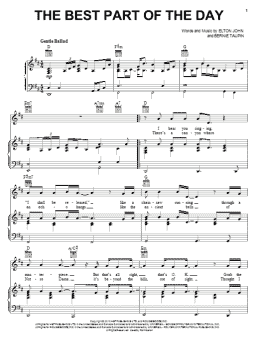 page one of The Best Part Of The Day (Piano, Vocal & Guitar Chords (Right-Hand Melody))