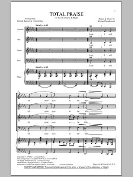 page one of Total Praise (SATB Choir)