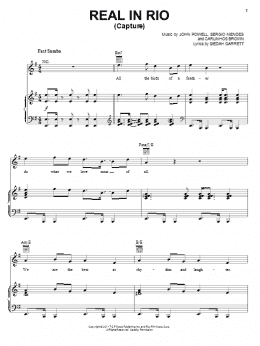page one of Real In Rio (Capture) (Piano, Vocal & Guitar Chords (Right-Hand Melody))