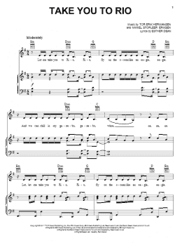 page one of Take You To Rio (Piano, Vocal & Guitar Chords (Right-Hand Melody))