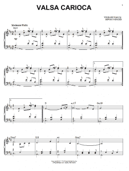 page one of Valsa Carioca (Piano, Vocal & Guitar Chords (Right-Hand Melody))
