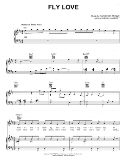 page one of Fly Love (Piano, Vocal & Guitar Chords (Right-Hand Melody))