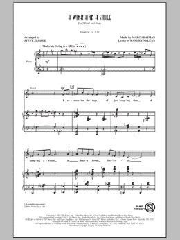 page one of A Wink And A Smile (2-Part Choir)