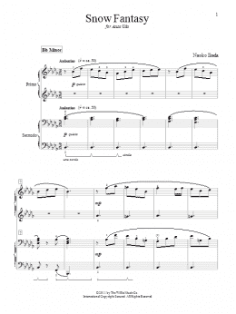page one of Snow Fantasy (Piano Duet)