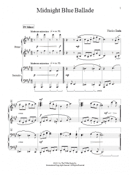 page one of Midnight Blue Ballade (Piano Duet)